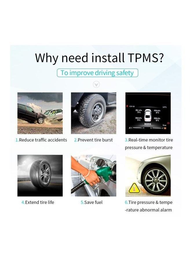 Generic - TPMS Wireless Car Tire Pressure Monitoring System With External Sensor - Image 1