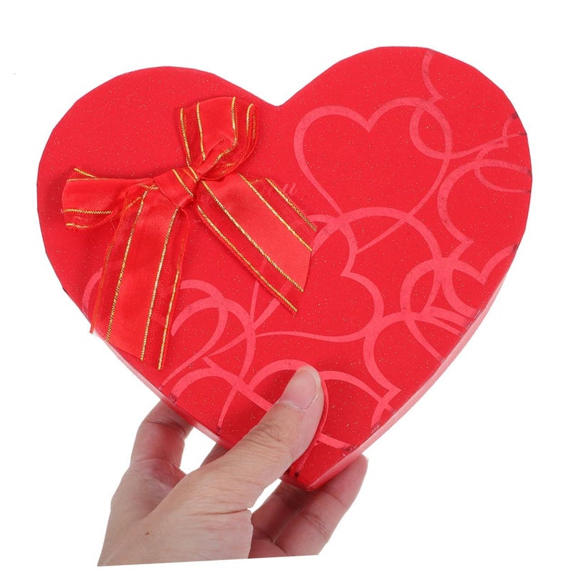 MAGICLULU 2 Pieces Valentine Heart Shaped Chocolate Boxes Red 4.3 Inch Party Favor Candy Wrapping Gift Container - Image 5