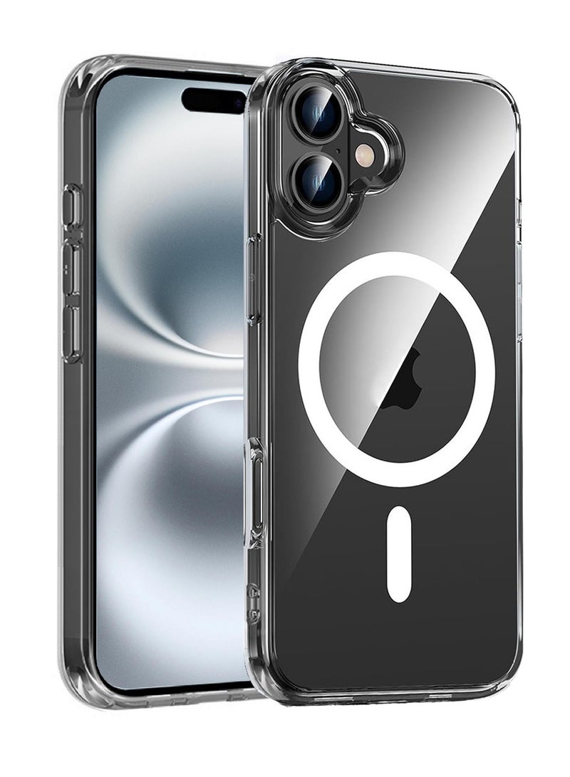 CLPURE iPhone 16 Plus Case, Compatible with MagSafe, Anti-Yellowing and Anti-Scratch, Rugged Shockproof Protective Bumper Transparent Cases for iPhone 16 Plus , Clear  - Image 1
