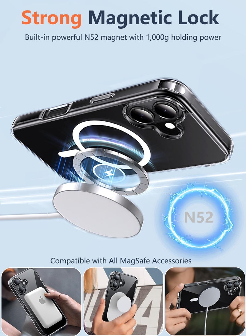 CLPURE iPhone 16 Plus Case, Compatible with MagSafe, Anti-Yellowing and Anti-Scratch, Rugged Shockproof Protective Bumper Transparent Cases for iPhone 16 Plus , Clear  - Image 3