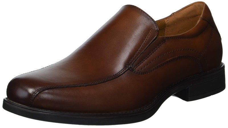Florsheim Men's Medfield Bike Toe Slip Loafer Dress Shoe, Cognac, 8 Wide - Image 1