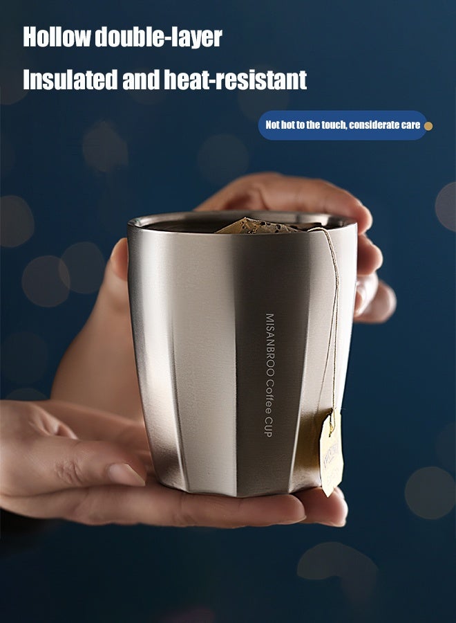 MISANBROO Multipurpose 316L Stainless Steel Tumbler - Camping Coffee Cup, Whiskey Glass & Tea Mug(175ML)  - Image 3