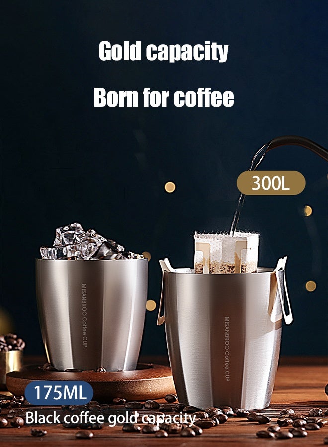 MISANBROO Multipurpose 316L Stainless Steel Tumbler - Camping Coffee Cup, Whiskey Glass & Tea Mug(175ML)  - Image 4