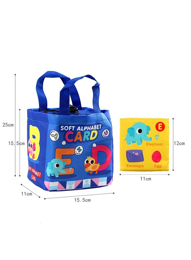 Soft Baby Alphabet Cards 26 Letters Learning Flash Cards with Cloth Bag Early Educational Toy Gifts for Kids Toddlers Infants  - Image 3