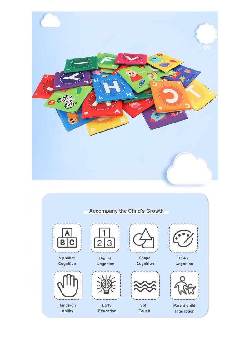 Soft Baby Alphabet Cards 26 Letters Learning Flash Cards with Cloth Bag Early Educational Toy Gifts for Kids Toddlers Infants  - Image 5
