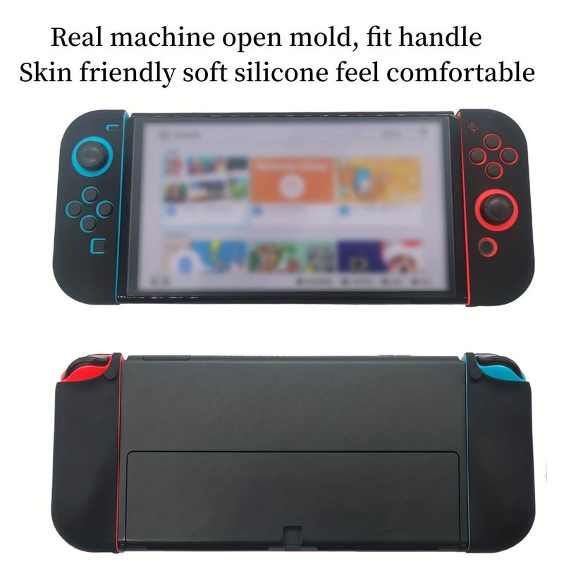 Switch Controller Protective Case 190 Left Green Right Rose Red Includes 2 Controller Covers And 4 Joystick Caps Protection Against Drops Pressure And Scratches Enhanced Gaming Experience Improved Grip - Image 4