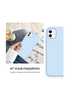 Generic Compatible with iPhone 11 (6.1 Inch) Case, Liquid Silicone Case, Full Body Protective Cover, Shockproof, Slim Phone Case, Anti-Scratch Soft Microfiber Lining (Baby Blue)  - Image 1