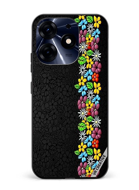 Protective Case Cover For Tecno Spark 10 Pro Flower Design Multicolour
