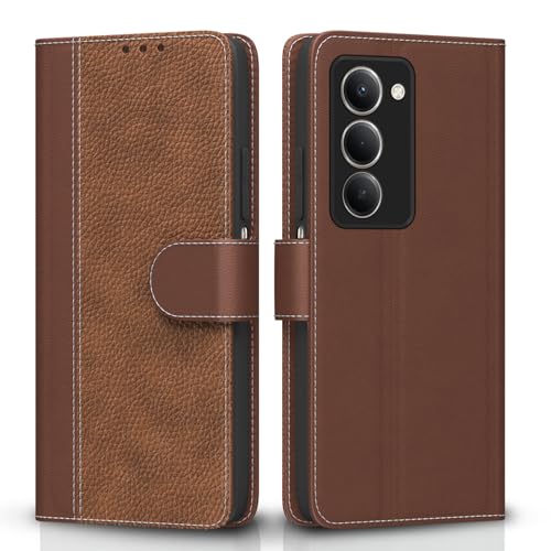 Pikkme Flip Cover for Redmi 15 5G | Leather Finish | Wallet Stand and Shock Proof | Complete Protection Flip Case (Tan) - Image 1