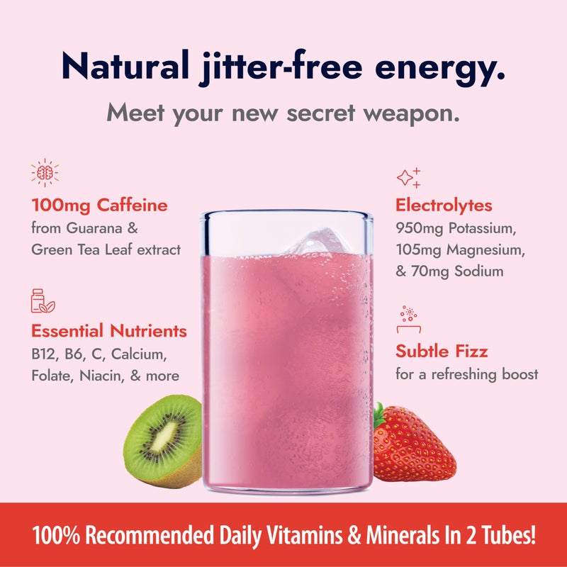 Zipfizz Daily Energy Drink Powder, Strawberry Kiwi, 20 Pack | 3-in-1 Sustained Energy, Rapid Hydration, and Essential Vitamins | Sugar-Free | Electrolyte Powder | Contains Vitamin B-12 & Antioxidants - Image 4