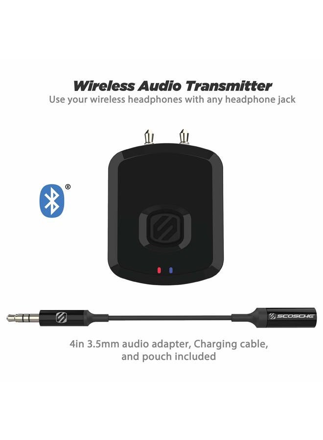 Scosche BTT-SP FlyTunes Universal Portable Bluetooth 4.1 Wireless Audio Transmitter for Use with AirPods, Earbuds/Headphones, TV's and More - Black - Image 5