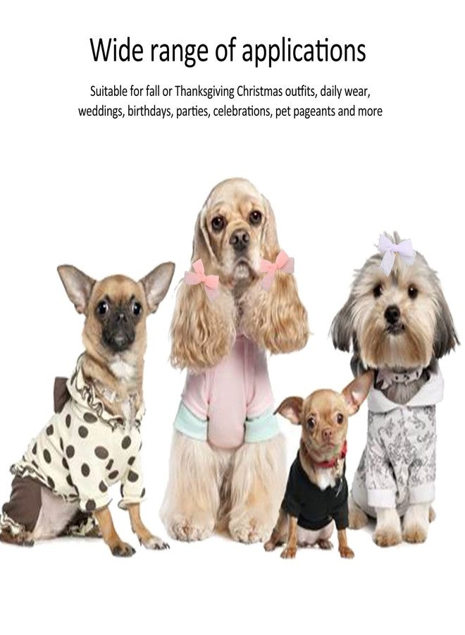 Kufoo 36pcs Dog Bows, Yorkie Dog Puppy Hair Bows with Rubber Bands, Handcrafted Cute Fashionable Cute Pet Small Girl Dog Hair Bowknot Accessories Grooming Bows for Pet Christmas Decor - Image 2
