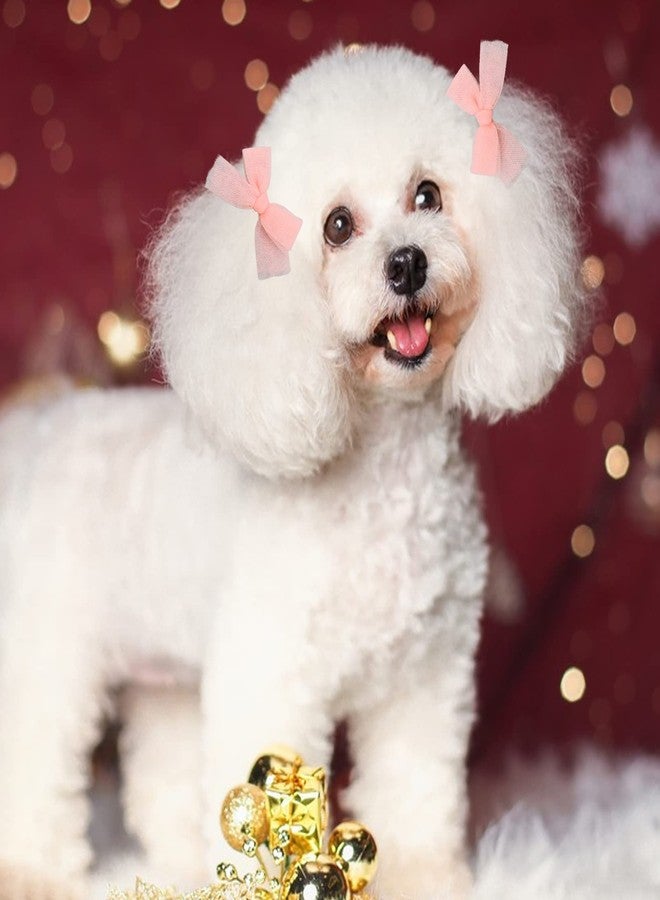 Kufoo 36pcs Dog Bows, Yorkie Dog Puppy Hair Bows with Rubber Bands, Handcrafted Cute Fashionable Cute Pet Small Girl Dog Hair Bowknot Accessories Grooming Bows for Pet Christmas Decor - Image 5