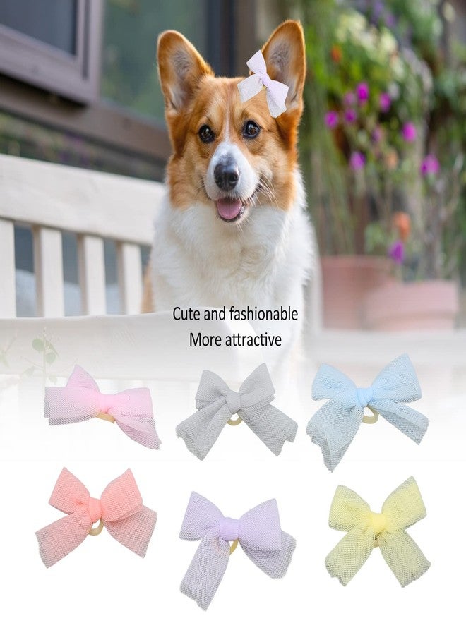 Kufoo 36pcs Dog Bows, Yorkie Dog Puppy Hair Bows with Rubber Bands, Handcrafted Cute Fashionable Cute Pet Small Girl Dog Hair Bowknot Accessories Grooming Bows for Pet Christmas Decor - Image 3