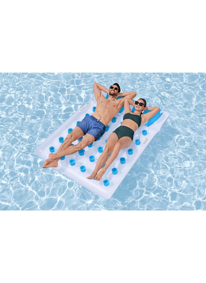 Bestway - Bestway Airmat Summer Colors Double Floating Mat 193x142cm | Inflatable Pool Float | Summer Water Toy | Pool & Beach Toy - Image 1