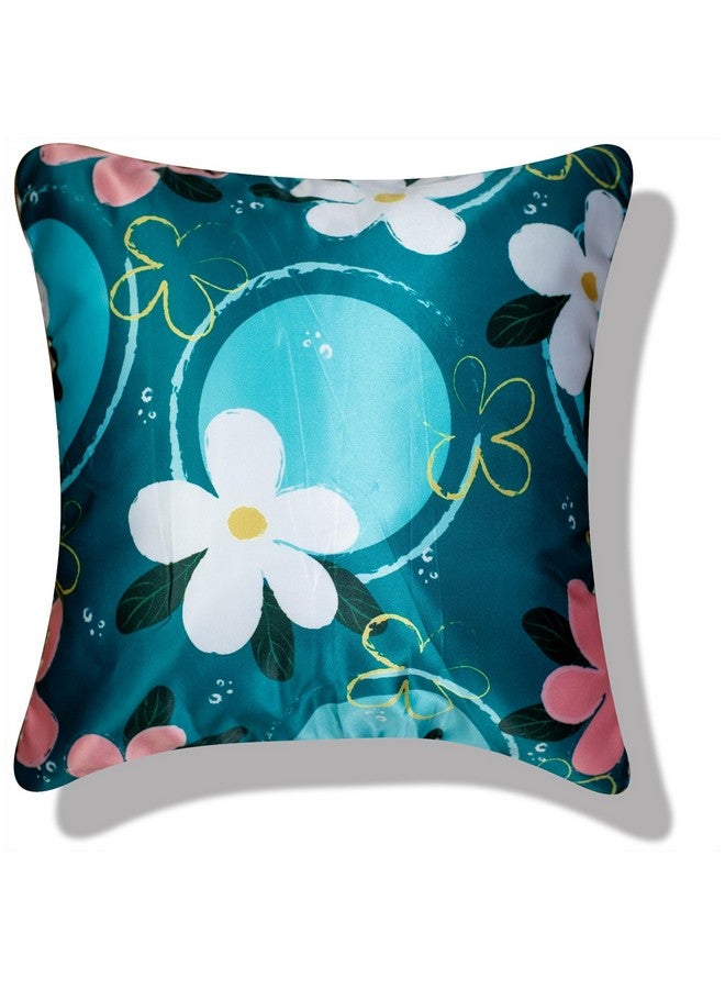 Vendola Vendola Decorative Satin 250TC Sofa Cushion Pillow Covers, Multicolor, Set of 5 Ethnic Cushion Covers(Doves,16x16 Inches) - Image 2