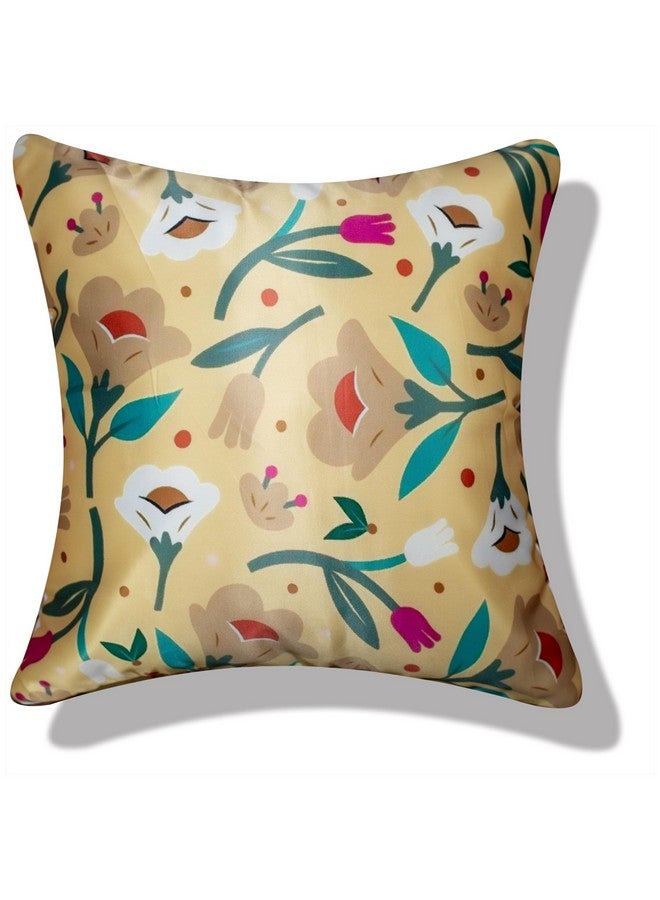 Vendola Vendola Decorative Satin 250TC Sofa Cushion Pillow Covers, Multicolor, Set of 5 Ethnic Cushion Covers(Doves,16x16 Inches) - Image 3