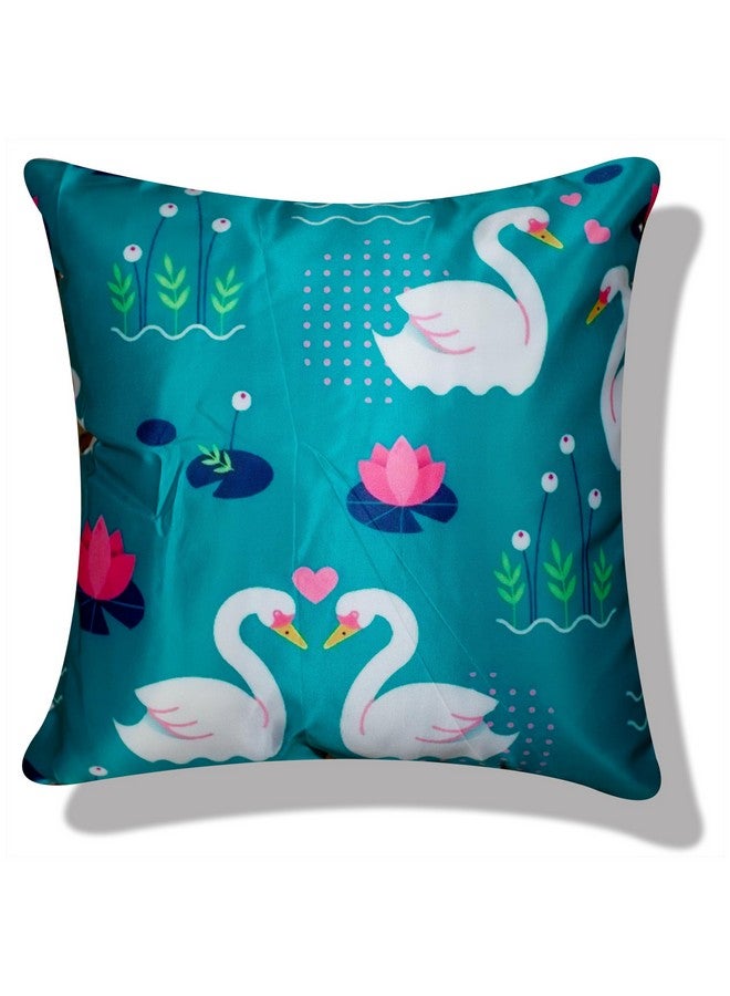 Vendola Vendola Decorative Satin 250TC Sofa Cushion Pillow Covers, Multicolor, Set of 5 Ethnic Cushion Covers(Doves,16x16 Inches) - Image 5