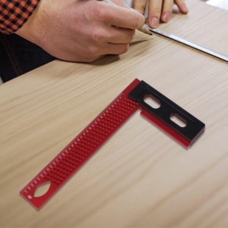L Shape Woodworking Scriber Ruler 200 Type Aluminum Alloy Precision Measuring Marking Tool - Image 5