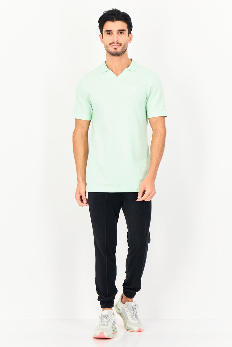 PUMA Men Sportswear Fit Short Sleeve Essential Outdoor Polo Shirt, Mint Green - Image 3