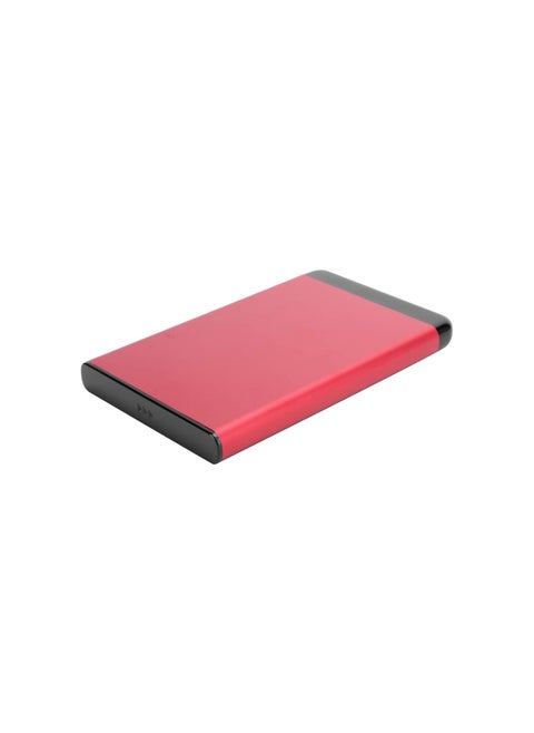 علبة قرص صلب محمولة، توصيل وتشغيل، علبة SSD محمولة بمنفذ USB3.0، محرك أقراص صلب خارجي بمنفذ USB C، علبة SSD من سبائك الألومنيوم مقاس 2.5 بوصة، علبة قرص صلب سعة 8 تيرابايت (أحمر)