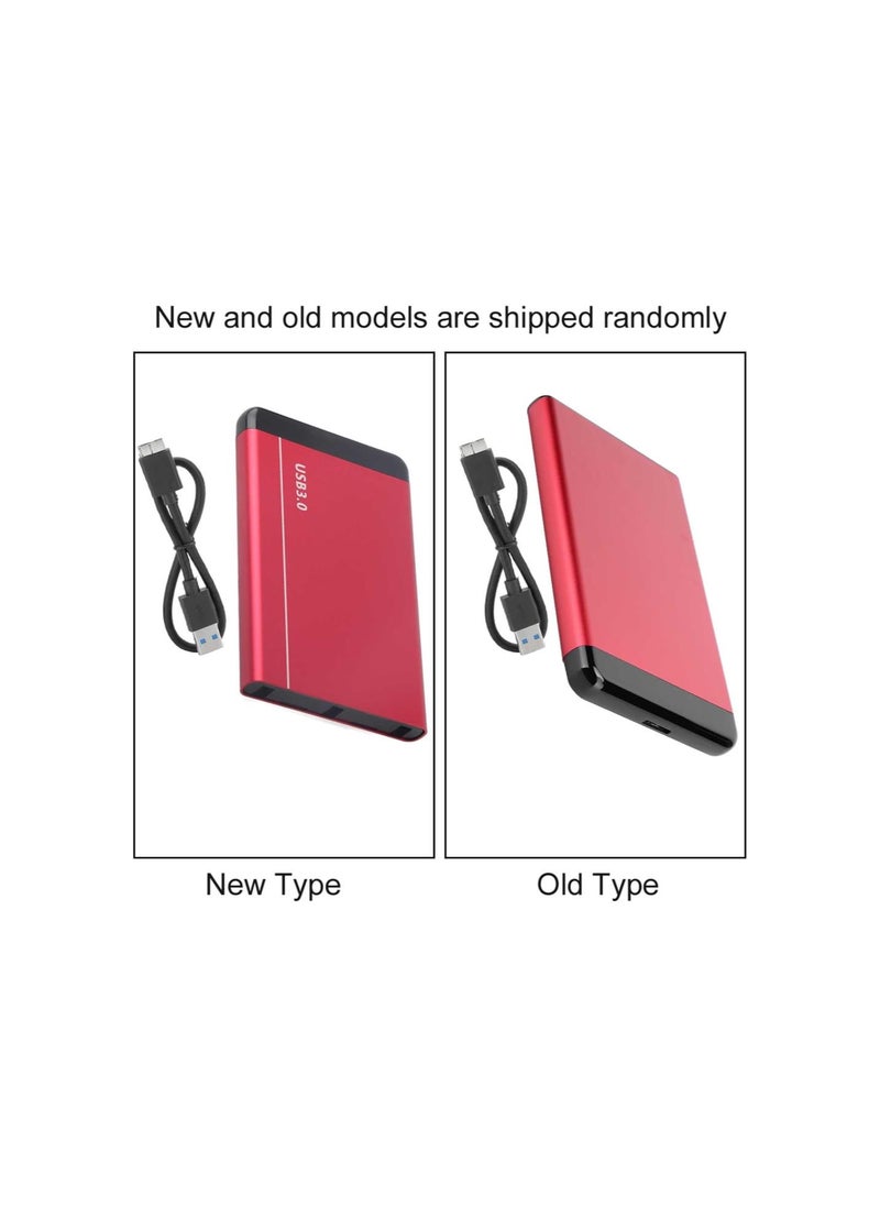 ماركة غير محددة - علبة قرص صلب محمولة، توصيل وتشغيل، علبة SSD محمولة بمنفذ USB3.0، محرك أقراص صلب خارجي بمنفذ USB C، علبة SSD من سبائك الألومنيوم مقاس 2.5 بوصة، علبة قرص صلب سعة 8 تيرابايت (أحمر) - Image 1