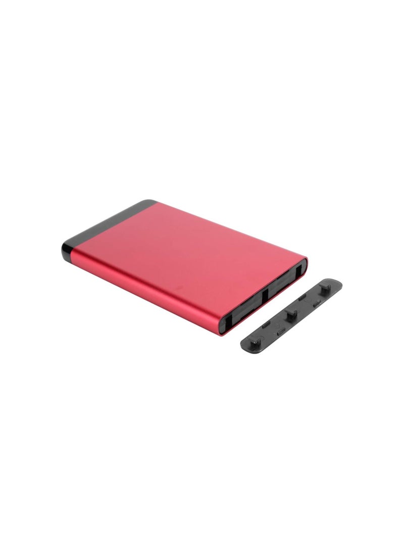 ماركة غير محددة - علبة قرص صلب محمولة، توصيل وتشغيل، علبة SSD محمولة بمنفذ USB3.0، محرك أقراص صلب خارجي بمنفذ USB C، علبة SSD من سبائك الألومنيوم مقاس 2.5 بوصة، علبة قرص صلب سعة 8 تيرابايت (أحمر) - Image 1