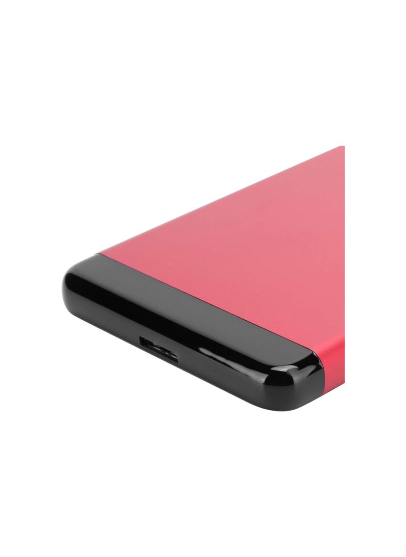 ماركة غير محددة - علبة قرص صلب محمولة، توصيل وتشغيل، علبة SSD محمولة بمنفذ USB3.0، محرك أقراص صلب خارجي بمنفذ USB C، علبة SSD من سبائك الألومنيوم مقاس 2.5 بوصة، علبة قرص صلب سعة 8 تيرابايت (أحمر) - Image 1