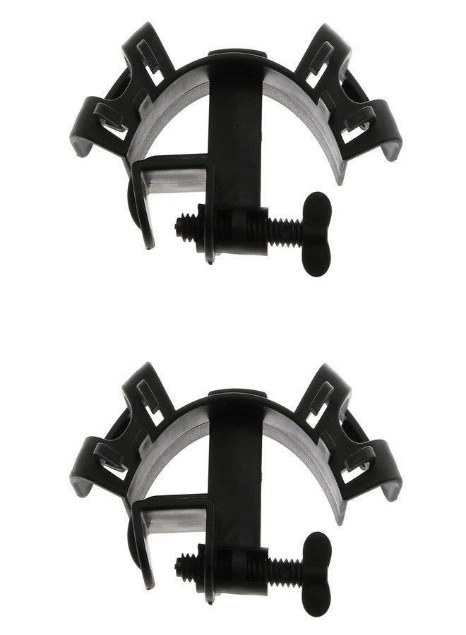 ماكسمورال مشبك تثبيت أنبوب مياه حوض السمك من ماكسمورال، قطعتان، بلاستيك قابل للتعديل، حامل أنبوب حوض السمك، مشابك تثبيت (أسود) - Image 1