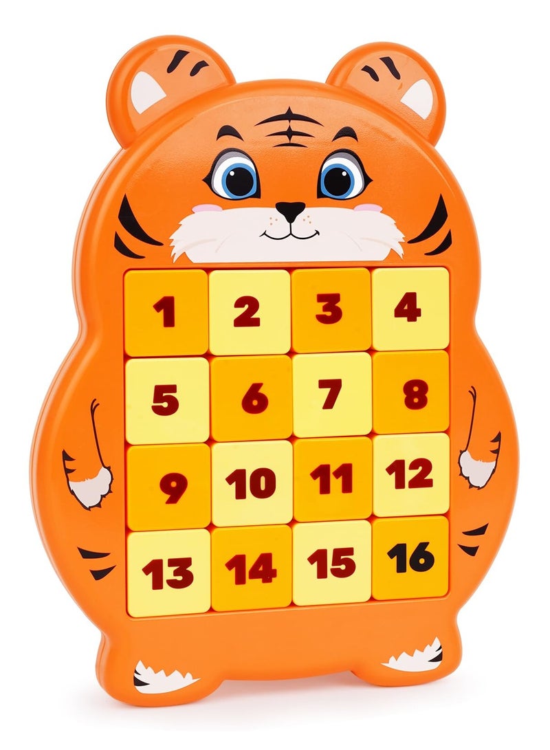 Excefore Slide Puzzle Games, Challenging Math Puzzle Toys for Kids, Teens, and Adults, Handheld Brain Teaser Tangram Jigsaw IQ Game, Travel-Friendly Fidget Toy for STEM Learning - Image 1