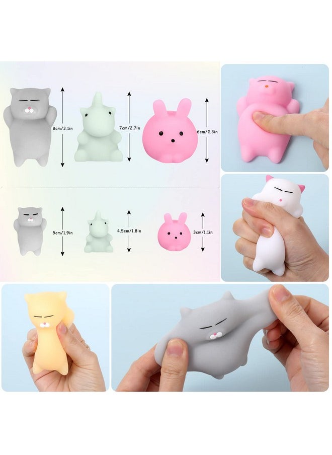 JANESVISSY - Squishies Mochi Squishy Toy, 6Pcs Jumbo & Mini,Party Favors For Kids Stress Reliever Anxiety Toys,Mini Kawaii Fidget Toys,Pinata Stuffers Filler,Easter Basket Stuffers,Valentines, Sock Stuffers - Image 1