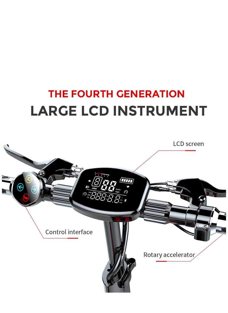 Leaders Electric Scooter 400W Brushless Motor 10.4AH Battery 50 Km/h Max Speed 40 Km Range Foldable with Seat Theft Alarm  - Image 5
