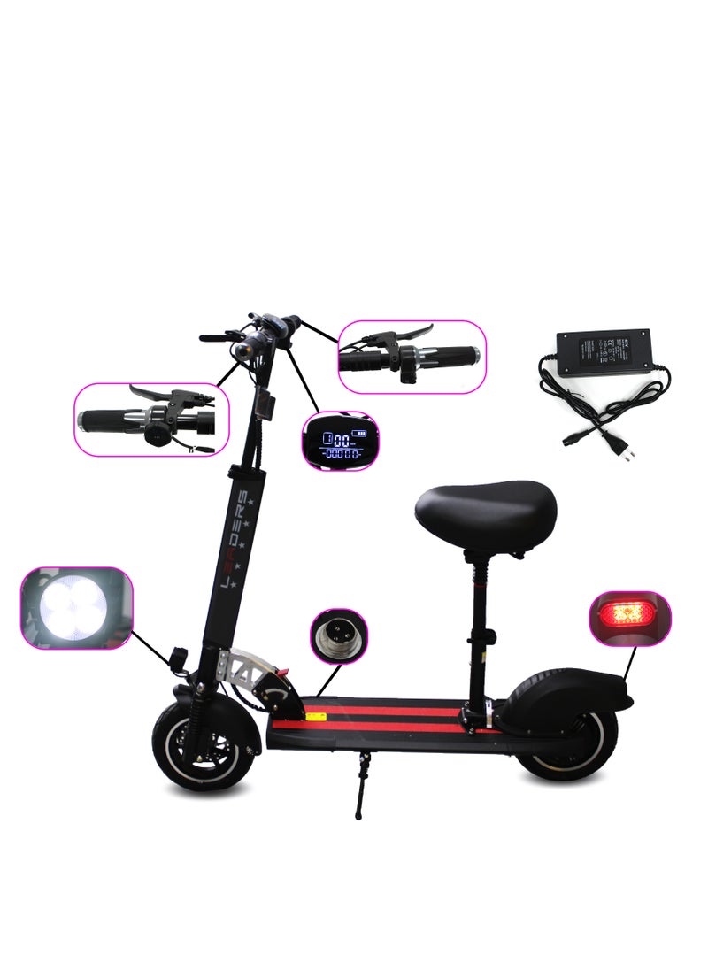 Leaders - Electric Scooter 400W Brushless Motor 10.4AH Battery 50 Km/h Max Speed 40 Km Range Foldable with Seat Theft Alarm - Image 1