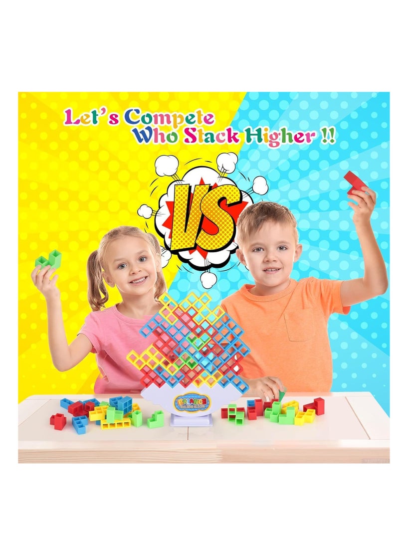 Premify 48pcs Tetra Tower Game, Balancing Stacking Toys, Board Games, Parent-Child Interactive Toy, Swing Stack Balance Toy for Kids, Balance Building Toy for Family, Parties, Travel  - Image 4