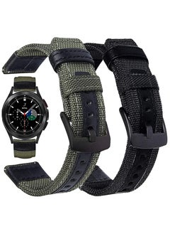 Y&D Bands for Galaxy Watch 4 40 mm 44 mm, Band Classic 46 42 20 Nylon Sport Bracelet Strap, 2 Pack  - Image 1