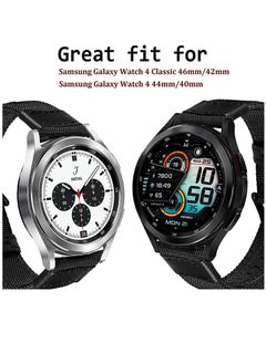 Y&D Bands for Galaxy Watch 4 40 mm 44 mm, Band Classic 46 42 20 Nylon Sport Bracelet Strap, 2 Pack  - Image 2