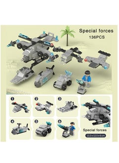 Y&D 136-Piece Mini Special Forces 6-in-1 Building Block Toy  - Image 2