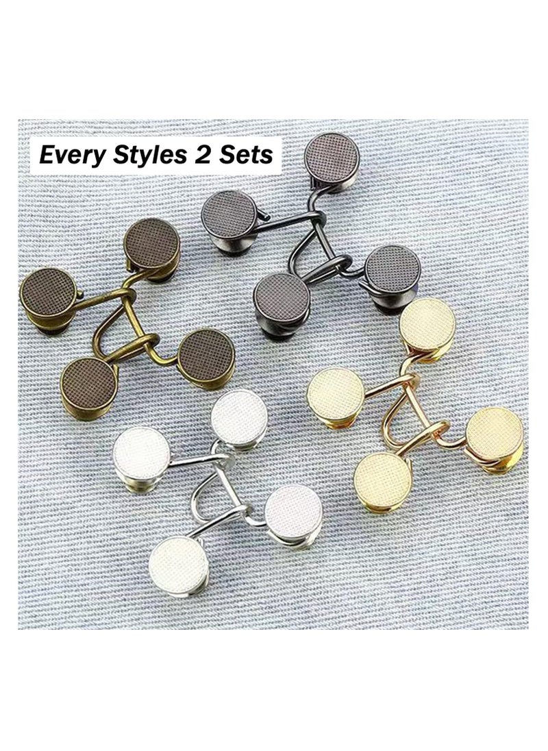 Adjustable Waist Buckle Extender Set 8 Set 4 Style Jean Button Pins No Sewing Required Pants Clips for Waist Pant Waist Tightener for Jeans Dress Perfect Fit Instant Button - pzsku/Z0E5FC6BFD98111202C34Z/45/_/1717035263/698a2494-ea3c-4ed6-8b75-23b8fa39b1f3