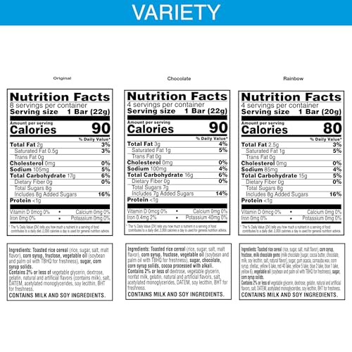 Rice Krispies Treats Crispy Marshmallow Squares, Kids Snacks, Cereal Bars, Variety Pack, 12.1oz Box (16 Bars) - Image 2