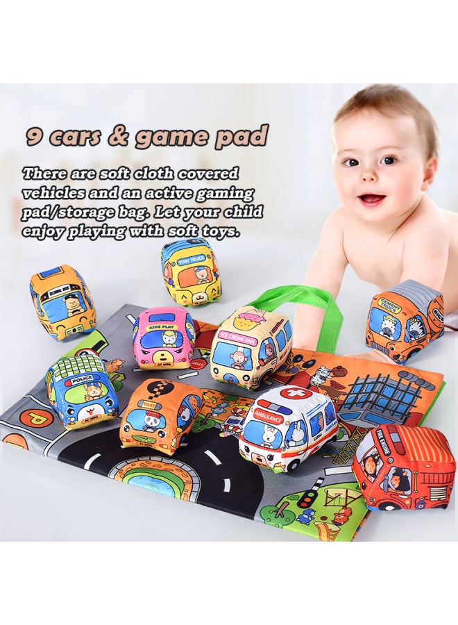 Baby Car Cloth Book Baby Can Bite Not Tear Three-dimensional Bus Storage Bag Cloth Book Early Education Toys-Color:Car Cloth Book (opp Bag)  - Image 3