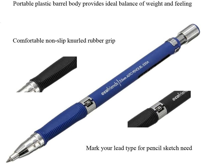 deziine deziine Super Combo Mechanical Pencil with 5 Black Lead Refills And 12 Color Lead Refills  - Image 4