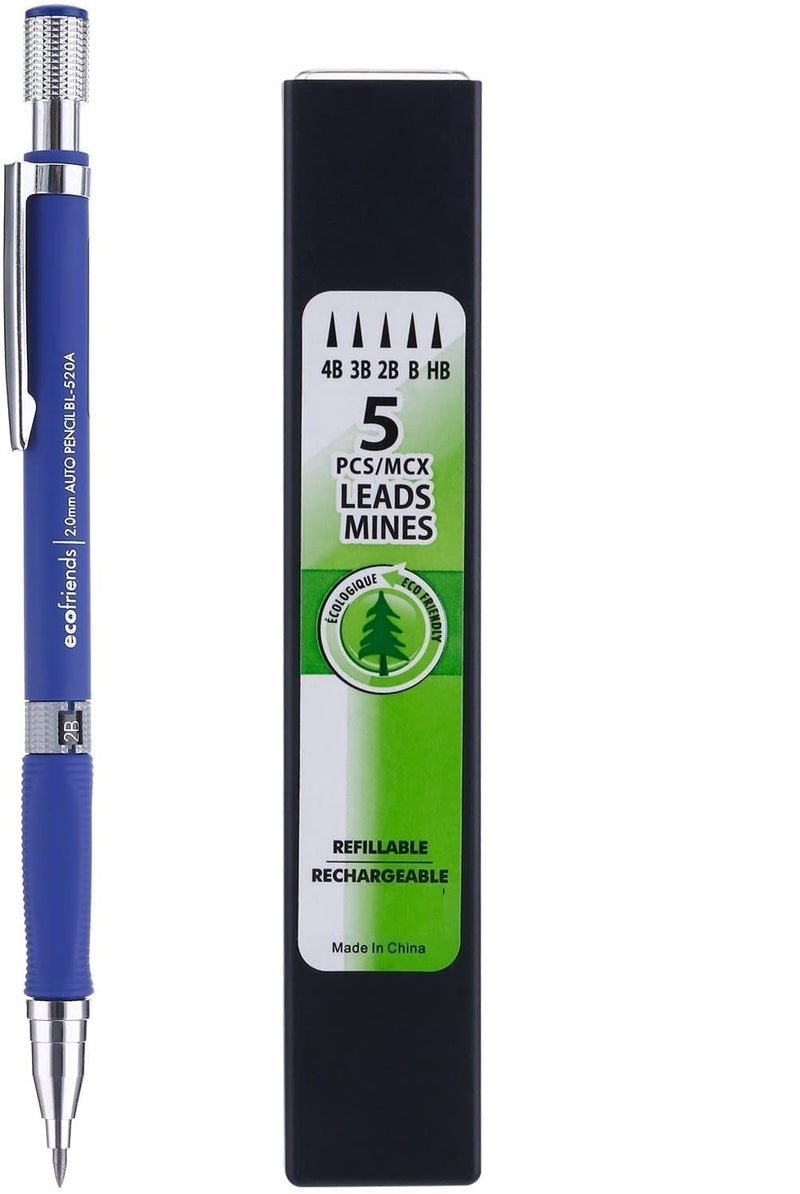 deziine deziine Super Combo Mechanical Pencil with 5 Black Lead Refills And 12 Color Lead Refills  - Image 3