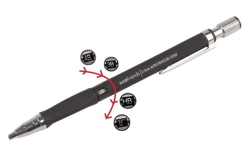 deziine deziine Super Combo Mechanical Pencil with 5 Black Lead Refills And 12 Color Lead Refills  - Image 5