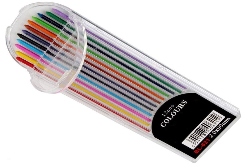 deziine deziine Super Combo Mechanical Pencil with 5 Black Lead Refills And 12 Color Lead Refills  - Image 2