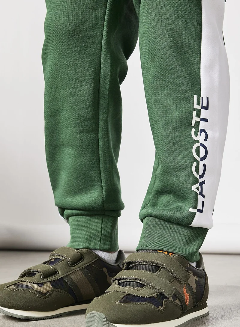 LACOSTE Kids Fleece Tracksuit Pants