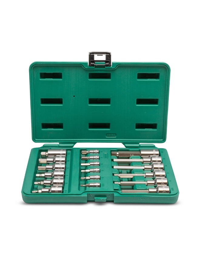 SATA ST09053SJ 18-Piece 1/4" and 1/2" Drive Hex Bit Socket Set - Image 3