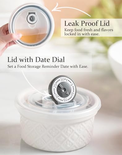 MISSYSSIM 12 oz Ramekin Oven Safe, Creme Brulee Ramekins with Lids, Small White Ceramic Ramekin, Mini Baking Bowls with Cover Set of 4, Ramekins Assorted Sizes - Image 4