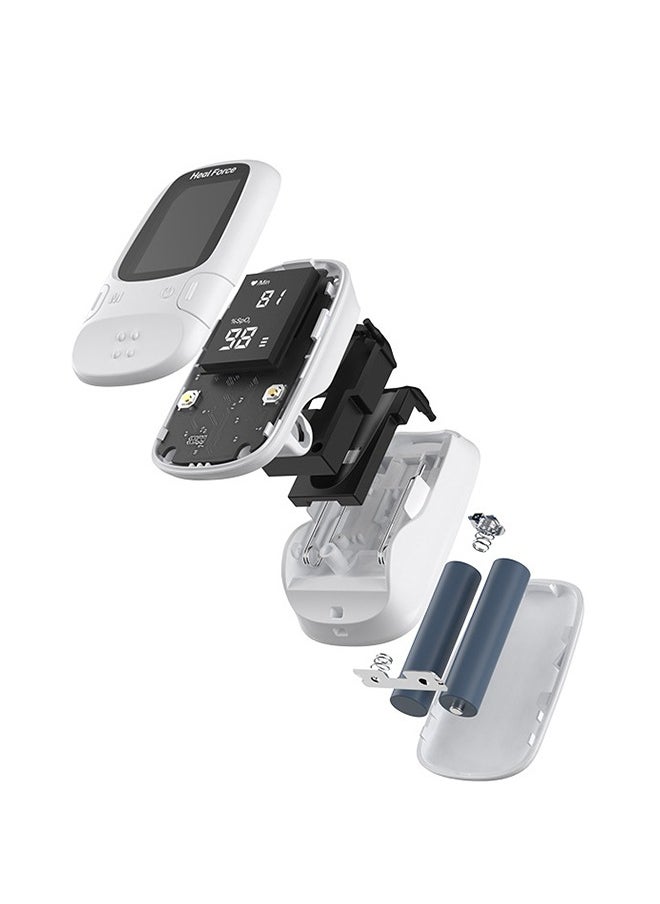 Heal Force - Pulse Oximeter, Blood Oxygen Meter Finger (SpO2) with Plethysmograph and Perfusion Index, Portable OLED Display (White) - Image 1