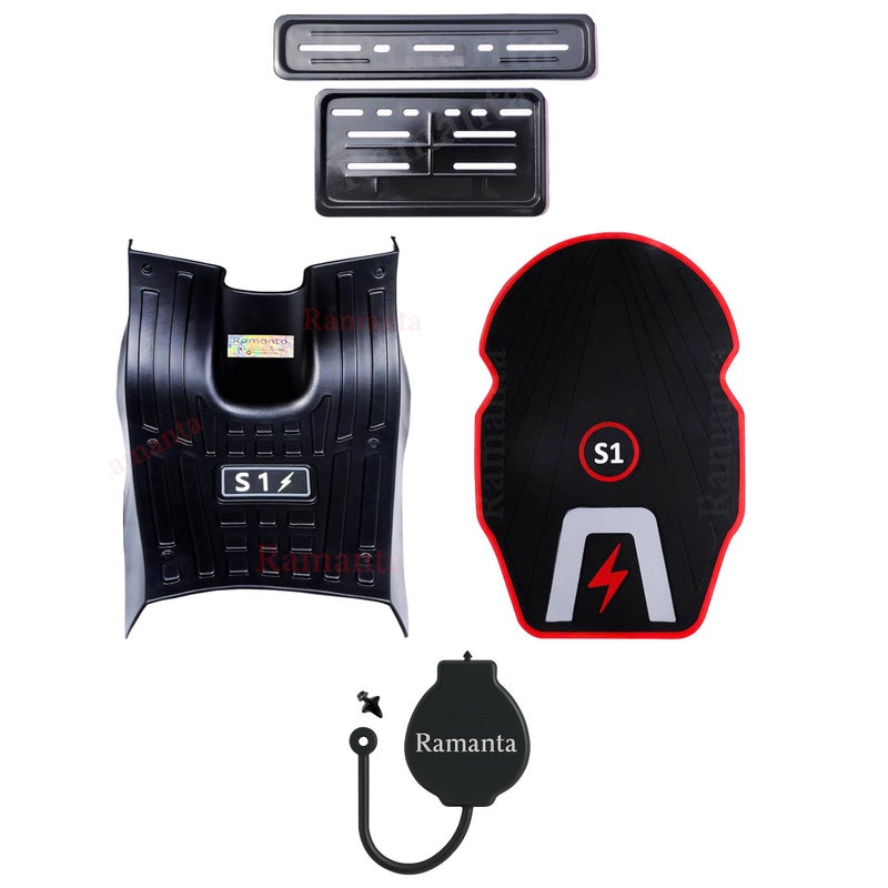 Ramanta Scooter Ola Combo Kit | S1 Footmat, Dicky Mat, Charging Cap & HSRP Frame Metal (Front & Rear) Removeable & Washable Heavy Duty Compatible with for Ola S1 Air, Gen 2, S1 X, S1 X Plus - Set of 4 - Image 4