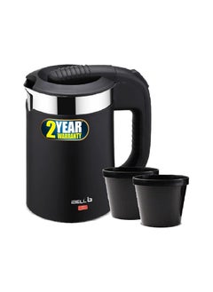 iBELL IBELL Sek105Bl Electric Kettle 500 Ml With Removable Lid,950 Watt,Auto Cut Off Function,Stainless Steel With Insulation,2 Glasses Free,Double Wall Kettle (Black),950 Watts,0.5 Liter  - Image 1